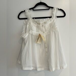 Doen NWT Lace Fidella Top in Salt - Medium